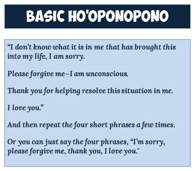 What Are The Four Phrases Used In Hooponopono?